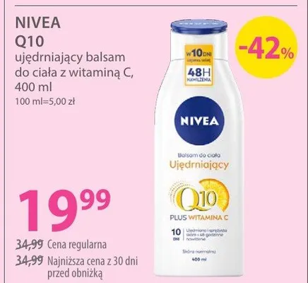 Ujędrniający balsam do ciała z witaminą C Q10 promocja w Hebe