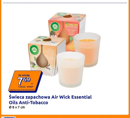 Świeca zapachowa Air Wick Essential Oils Vanille Gourmande promocja w Action