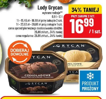 Lody waniliowe Grycan promocja w POLOmarket