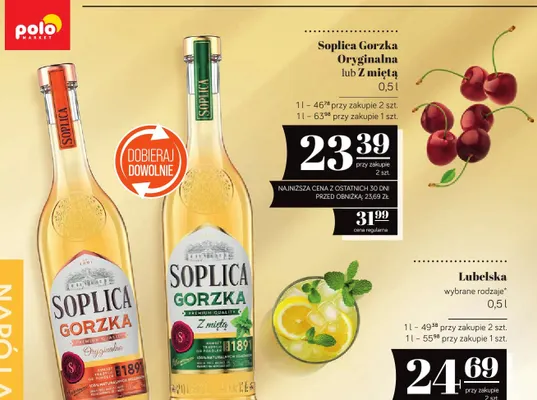 Soplica Gorzka z miętą promocja w POLOmarket