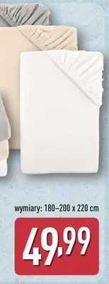 Prześcieradło z elastanem 180-200x200 cm promocja w Aldi
