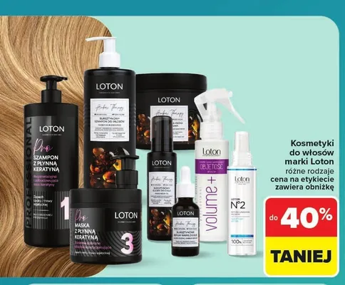 Kosmetyki do włosów Loton promocja w Carrefour