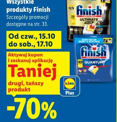 Kapsułki do zmywarki Finish Ultimate Plus promocja w Lidl