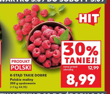 Maliny polskie K-Stąd Takie Dobre promocja w Kaufland