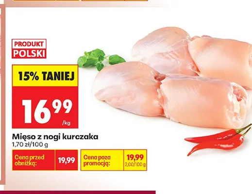 Mięso z nogi kurczaka promocja w Biedronka