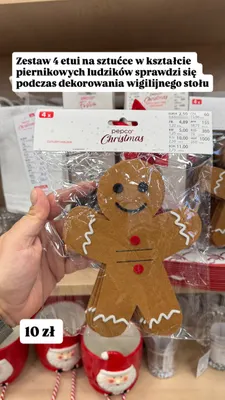 Etui na sztućce Pepco Christmas piernikowy ludzik promocja w Pepco