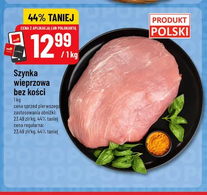 Szynka wieprzowa bez kości polska promocja w POLOmarket