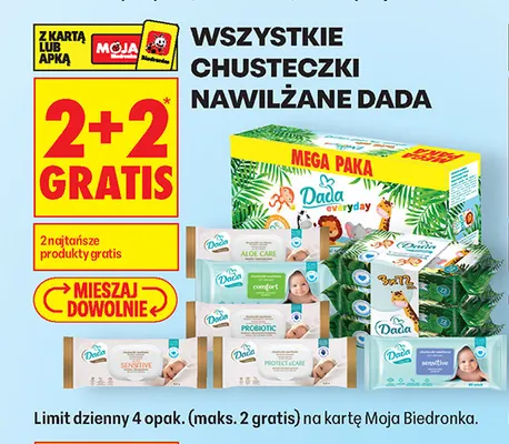 Chusteczki nawilżane Dada promocja w Biedronka