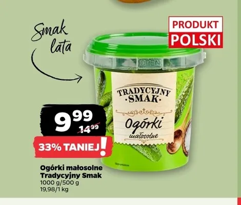 Ogórki małosolne Tradycyjny Smak polskie promocja w Netto