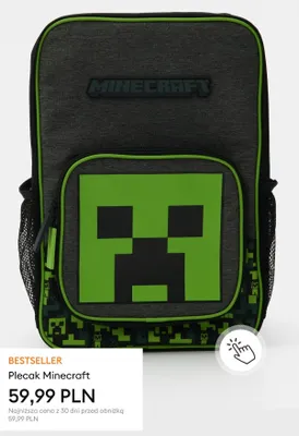 Plecak Minecraft Sinsay promocja w Sinsay