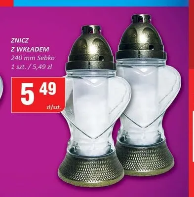 Znicz z wkładem 240 mm Sebko promocja w Chorten