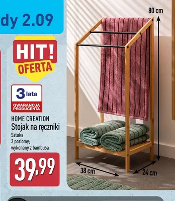Stojak na ręczniki Home Creation promocja w Aldi