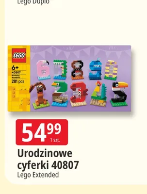 Klocki Lego Extended Urodzinowe cyferki 40807 promocja w Leclerc