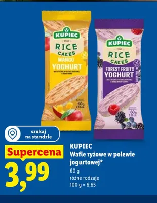 Wafle ryżowe w polewie jogurtowej Forest Fruits Yoghurt Kupiec promocja w Lidl