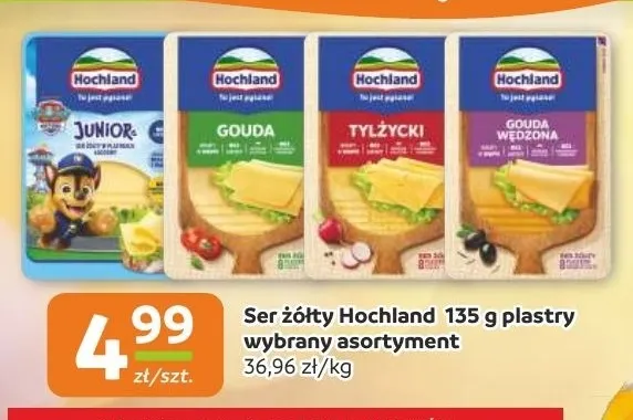 Ser żółty w plastrach Hochland Junior promocja w Gama
