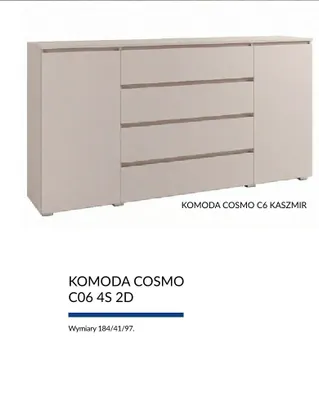 Komoda Cosmo C6 Kaszmir Abra Meble promocja w Abra Meble