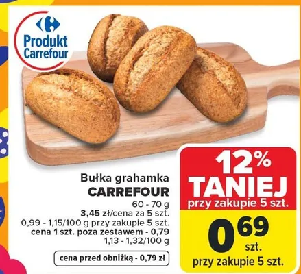 Bułka grahamka Carrefour promocja
