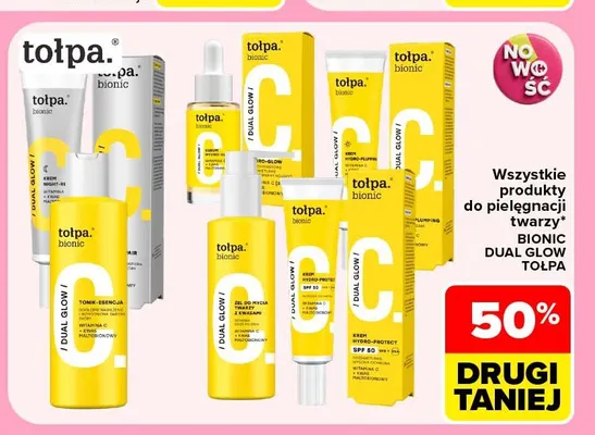 Produkty do pielęgnacji twarzy Bionic Dual Glow Tołpa promocja w Carrefour