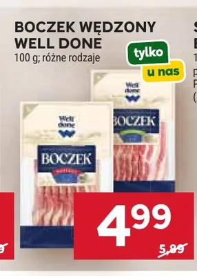Boczek wędzony Well Done promocja w Stokrotka