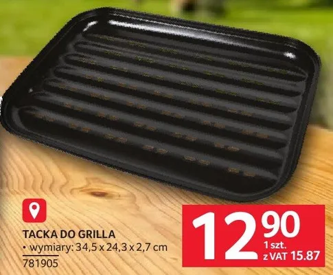 Tacka do grilla wymiary: 34,5 x 24,3 x 2,7 cm promocja w Selgros