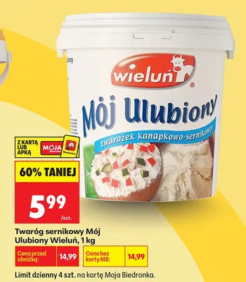 Twaróg sernikowy Mój Ulubiony promocja w Biedronka