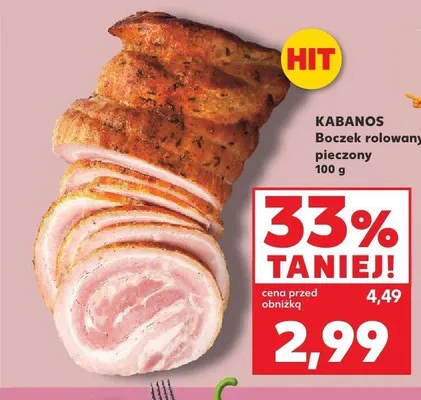 Boczek rolowany pieczony Kabanos promocja w Kaufland