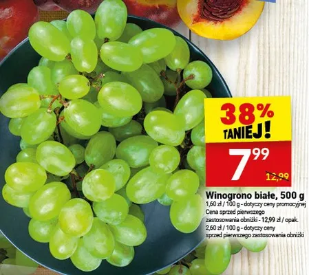 Winogrono białe, 500 g promocja w Twój Market