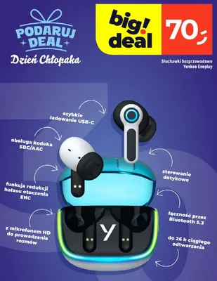 Słuchawki bezprzewodowe Yenkee Eveplay promocja w Dealz