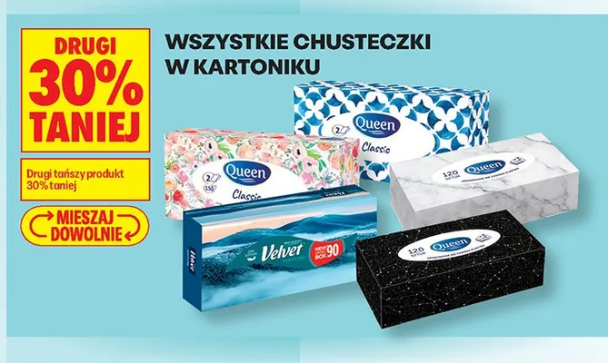 Chusteczki higieniczne Queen Classic promocja w Biedronka
