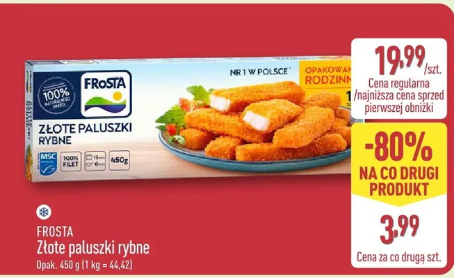Paluszki rybne złote promocja w Aldi