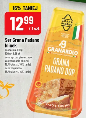 Ser Grana Padano klinek promocja w POLOmarket