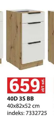 Szafka kuchenna dolna Aria 40D 3S Bb promocja w Merkury Market