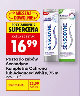 Pasta do zębów Sensodyne Advanced White promocja w Biedronka