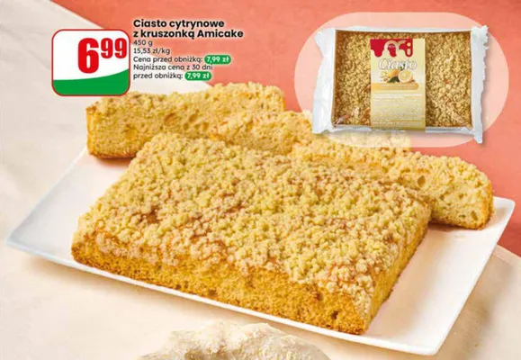 Ciasto cytrynowe z kruszonką Amicake promocja w Dino