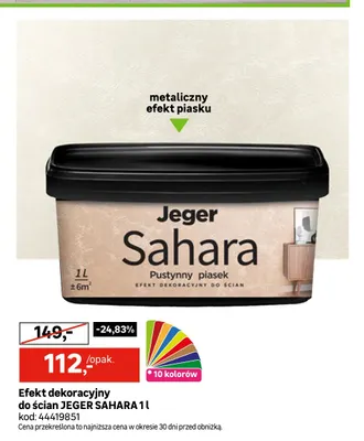 Efekt dekoracyjny do ścian Jeger Sahara 1 l promocja w Leroy Merlin
