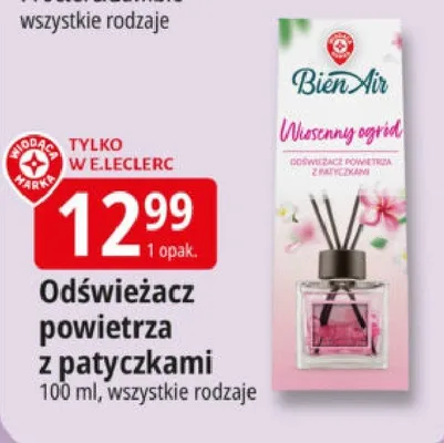 Odświeżacz powietrza z patyczkami promocja w Leclerc