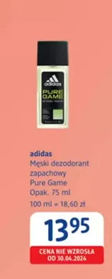 Dezodorant zapachowy Adidas Pure Game męski promocja w Drogerie DM