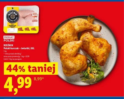 Polski kurczak ćwiartki Rzeźnik XXL promocja w Lidl