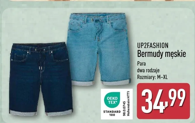 Bermudy męskie UP2FASHION promocja w Aldi