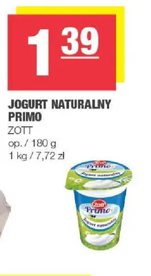 Jogurt naturalny Primo Zott promocja w SPAR