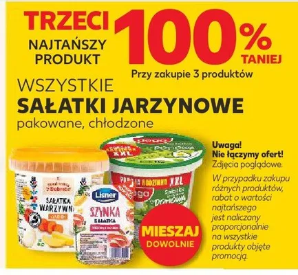Sałatki jarzynowe pakowane, chłodzone wszystkie promocja w Kaufland