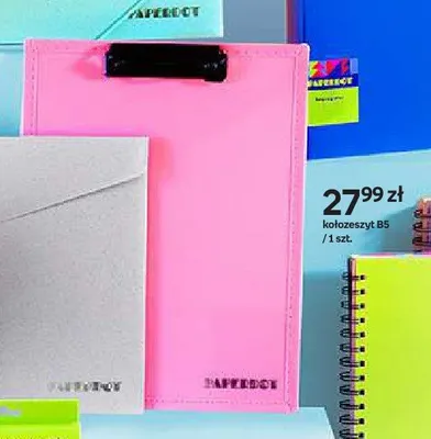 Kołozeszyt B5 Paperdot różowy promocja w Empik