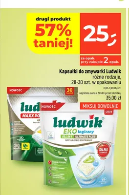 Kapsułki do zmywarki Ludwik Ekologiczny All in 1 Ultimate Plus promocja w Dealz