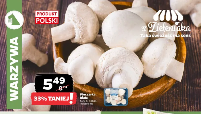 Pieczarka biała Z Zieleniaka promocja w Netto