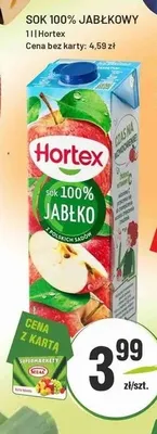 Sok jabłkowy Hortex 100% promocja w Sedal