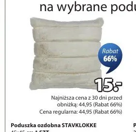 Poduszka ozdobna STAVKLOKKE 45x45cm promocja w Jysk