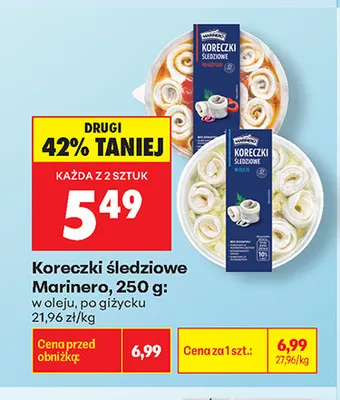 Koreczki śledziowe po giżycku Marinero promocja w Biedronka