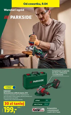 Akumulatorowa szlifierka kątowa 20V promocja w Lidl
