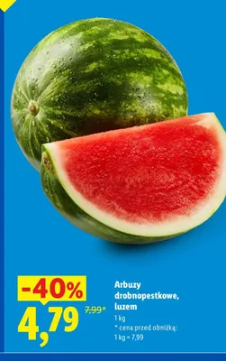 Arbuzy drobnopestkowe luzem promocja w Lidl
