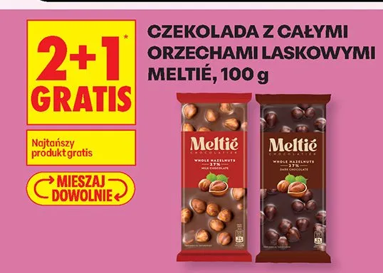 Czekolada Meltié z całymi orzechami laskowymi promocja w Biedronka